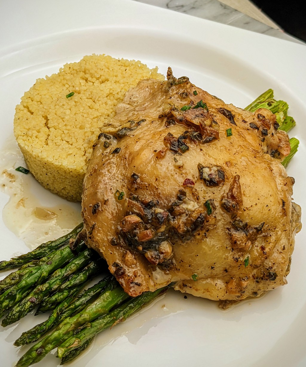 Roasted Chicken with Asparagus and Cous&nbsp;Cous